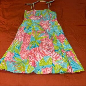 NWOT Lily Pulitzer Tie Shoulder Sundress Multicolored Print Girls Size 12